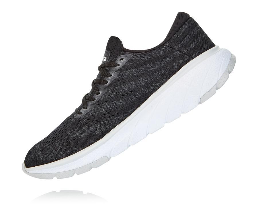 Hoka Australia One One Cavu 3 - Womens Walking Shoes Black/White - CZUJQ-1926